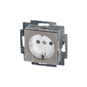 ABB Levit Кофе макиато / белый Розетка с з/к со шторками 16А | 5520H-A03457 18W | 2CHH203457A6018 | ABB - фото 2