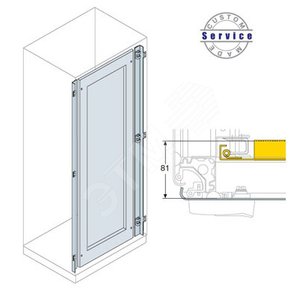 Дверь внутренняя с рамкой 1800x600мм ВхШ | EE1906K | ABB - фото 2