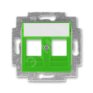 ABB Levit Зелёный Накладка с суппортом для информационных разъёмов | 5014H-A01018 67 | 2CHH291018A4067 | ABB - фото 2