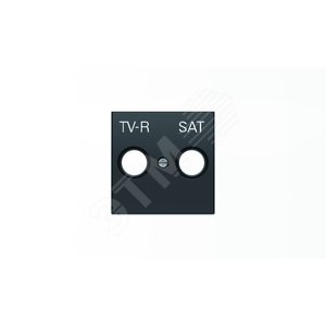 Накладка для TV-R-SAT розетки, серия SKY, цвет чёрный бархат|2CLA855010A1501| ABB 2