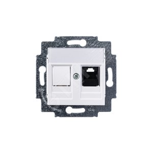 ABB Levit Белый Розетка комп. RJ45 категория 5e и заглушка | 5014H-A51017 03W | 2CHH295117A6003 | ABB - фото 4