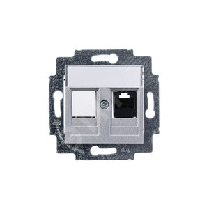 ABB Levit Серебро Розетка комп. RJ45 категория 5e и заглушка | 5014H-A51017 70W | 2CHH295117A6070 | ABB - фото 4