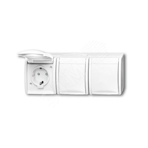 Розетка SCHUKO IP44 шт,крыш,ocean,белая