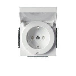 Розетка Schuko Impressivo 16А 230В IP21/44 с защ. крышкой бел. - ABB