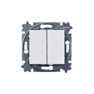 ABB Levit Белый / дымчатый чёрный Выключатель 2-кл. | 3559H-A05445 62W | 2CHH590545A6062 | ABB - фото 3