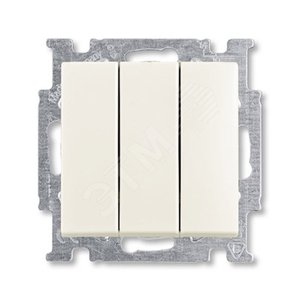 BASIC 55 Механизм выключателя трехклавишного 1п с клавишей 16А/250В chalet-white (106/3/1 UC-96-) 2