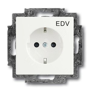 Розетка SCHUKO 16А 250В с маркировкой EDV, серия solo/future, цвет белый бархат | 2013-0-5327 | 2CKA002013A5327 | ABB - фото 2