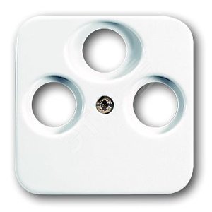 Накладка (центральная плата) для TV-R-SAT розетки, серия Reflex SI, цвет альпийский белый 2