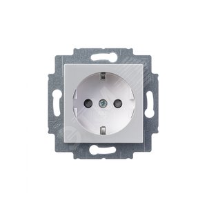 ABB Levit Серый / белый Розетка с з/к со шторками 16А | 5520H-A03457 16W | 2CHH203457A6016 | ABB - фото 3