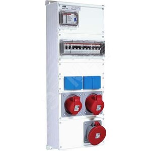 Бокс M63/2JFB CTFL с розетками и фланцамив сборе, металл, IP44 | 2CMA100024R1000 | ABB - фото 2