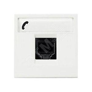 ABB Zenit Альп. белый Розетка телефонная на 6 контактов, RJ12, (2 мод) | N2217.6 BL  | 2CLA221760N1101 | ABB - фото 2