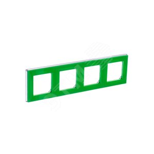 ABB Levit Зелёный / дымчатый чёрный Рамка 4-ая | 3901H-A05040 67W | 2CHH015040A6067 | ABB - фото 3