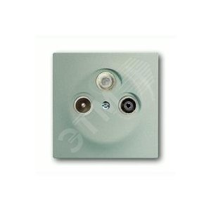 Накладка (центральная плата) для TV-R-SAT розетки, серия impuls, цвет шампань-металлик | 1753-0-5846 | 2CKA001753A5846 | ABB 2