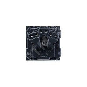 ABB Zenit Антрацит Розетка с/з с защитными шторками с крышкой (2 мод) | N2288.1 AN  | 2CLA228810N1801 | ABB - фото 5