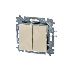 ABB Levit Слоновая кость / белый Выключатель 2-кл. | 3559H-A05445 17W | 2CHH590545A6017 | ABB - фото 2