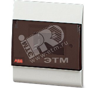 Щит распределительный встраиваемый ЩРв-П-4 IP40 180х160х90 пластиковый белый прозрачная дверь ESTETICA - ABB