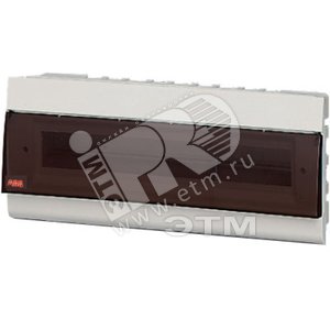Щит распределительный встраиваемый ЩРв-П-18 IP40 180х410х90 пластиковый белый прозрачная дверь ESTETICA - ABB
