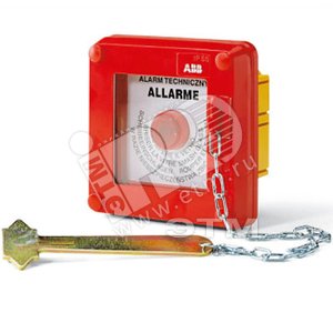 Щиток авар ут кн/подсв+молот. IP55 красн 13183 - ABB