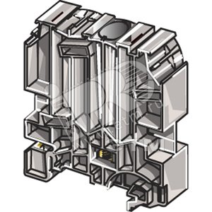 Фиксатор торцевой  BADH для рейки DIN3 (6900R2700) - ABB