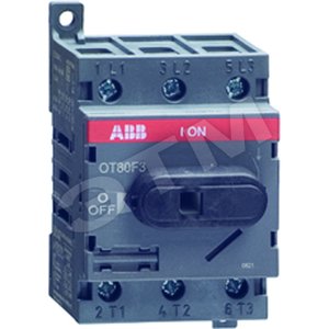 Рубильник OT80F4N2 до 80А 4х-полюсный для установки на DIN-рейку или монтажную плату (с резерв. ручкой) | 1SCA105413R1001 | ABB