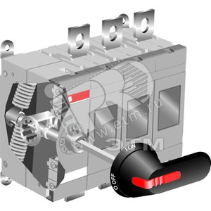 Рубильник реверсивный OT800E04CLP (с ручкой) переключение без разрыва тока