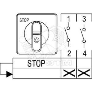 Переключатель OMSE158PB для насоса (0-1) (одноуровневый) 10А РФ (9CNB022545R4930)