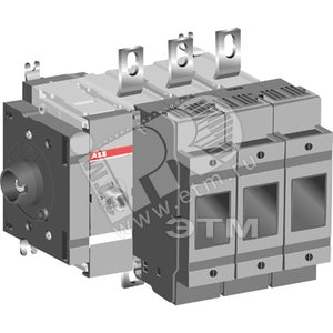 Рубильник OS160GD04F без ручки под предохранители DIN-00 - ABB