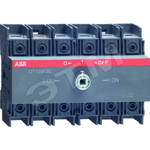 Реверсивный рубильник OT100F3C до 100А 3-полюсный (без ручки) | 1SCA105008R1001 | ABB