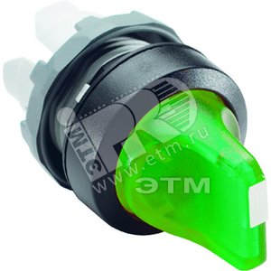 Переключатель M3SS1-11G (короткая ручка) зеленый - ABB