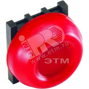 Кнопка KP6-40R красная с резиновым колпачком IP66 с монтажной ко лодкой | 1SFA616105R4001 | ABB
