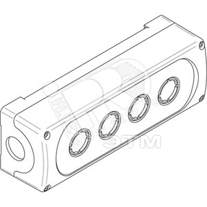 Корпус кнопочного поста MEP4-0 на 4 элемента пластиковый | 1SFA611814R1000 | ABB