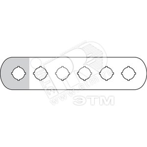 Шильдик MA6-1009 (6 мест (1 желт)) для пластикового кнопочного п оста | 1SFA611930R1009 | ABB