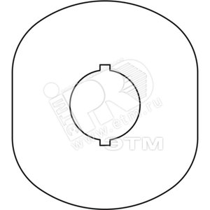 Шильдик MA6-1024 (желт.пласт. 1 место) с без текста - ABB