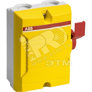 Выкл в боксе с доп. контактом 4р 16А IP65 BWS416Y TPSN | 2CMA142424R1000 | ABB