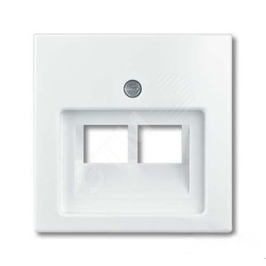 ABB Basic 55 Альп. белый Накладка 2-ой ТЛФ/комп розетки наклонной | 1753-0-0095 | 2CKA001753A0095 | ABB - фото 2