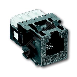 Модуль телефонной розетки 6 полюсов RJ 11/12, категория 3 (AMP-No. 216000-2) | 0225-0-0078  | 2CKA000225A0078 | ABB 2