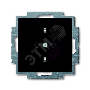 ABB Basic 55 Шато (чёрный) Розетка с/з с защитными шторками | 2013-0-5338  | 2CKA002013A5338 | ABB - фото 2