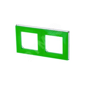 ABB Levit Зелёный / дымчатый чёрный Рамка 2-ая | 3901H-A05020 67W | 2CHH015020A6067 | ABB - фото 2