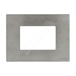 ABB Zenit Сталь Рамка итальянский стандарт на 3 модуля | N2473 OX  | 2CLA247300N4001 | ABB - фото 2