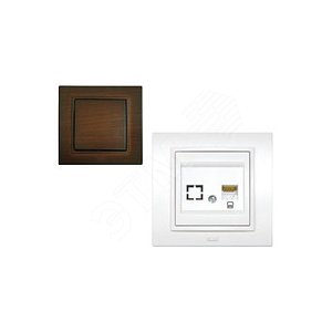 Zena темн. орех розетка комп.CAT6+гнездо - ABB