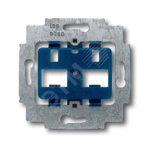 Суппорт для 2-х разъёмов фирмы ITT-Cannon RJ45 кат.5, typ 808 RJ45 Mark III, с синим цоколем, без распорок | 1710-0-3100 | 2CKA001710A3100 | ABB - фото 2
