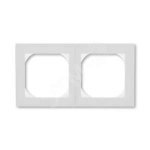 Рамка ABB Levit 2 поста 55х55 для механизмов BJE серый / белый (3901H-A05520 16) 2