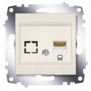 Zena без рамки бел. розетка комп.CAT6 - ABB