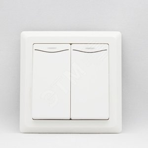 ZIRVE вишня выкл 2кл с подсв. Led - ABB