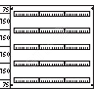 Пластрон глухой 3ряда/5 рейки -150мм | AG235 | ABB 2