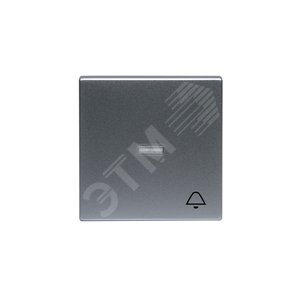 Клав. для 1-клав. вызвонокателей/перекл./кнопок с символом "звонок", прозрачная линза, Impressivo, алюминий | 1789KL-83  | 2TKA000563G1 | ABB 2