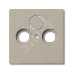 Центр. пл. для ТВ-розеток, серия Basic 55, цв. шампань - фото 2