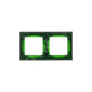 ABB Levit Зелёный / дымчатый чёрный Рамка 2-ая | 3901H-A05020 67W | 2CHH015020A6067 | ABB - фото 3