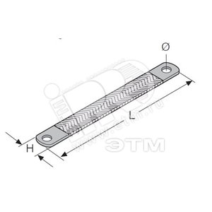 Шина заземления гибкая 16d7-17x200 (5шт)