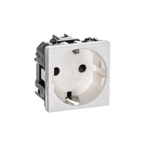 ABB Zenit Альп. белый Розетка с/з с защитными шторками, винт. зажим, (2 мод) | N2288 BL  | 2CLA228800N1101 | ABB - фото 4